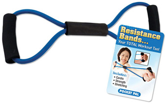 Exercise Resistance Band with Instructional Pocket Pal