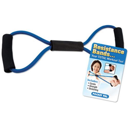 Exercise Resistance Band with Instructional Pocket Pal