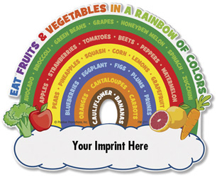 Rainbow of Fruits & Veggies Magnet